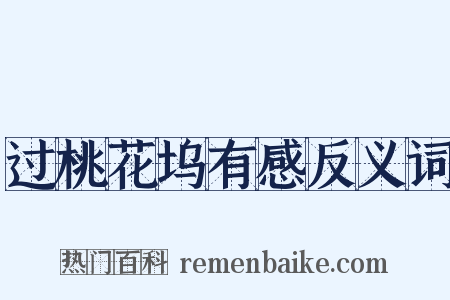 过桃花坞有感反义词是什么意思的图片